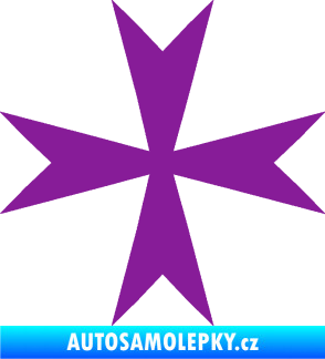 Samolepka Maltézský kříž 002 fialová
