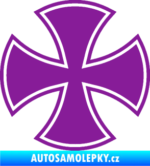 Samolepka Maltézský kříž 003 fialová