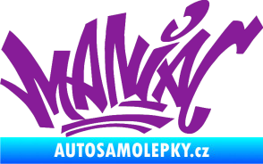 Samolepka Maniac - graffiti fialová