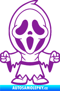 Samolepka Maska 002 pravá vřískot fialová