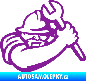 Samolepka Mechanik 001 pravá fialová