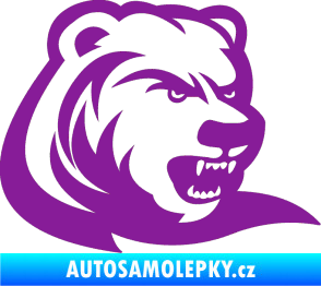 Samolepka Medvěd 001 pravá fialová