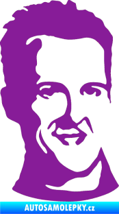 Samolepka Silueta Michael Schumacher pravá fialová