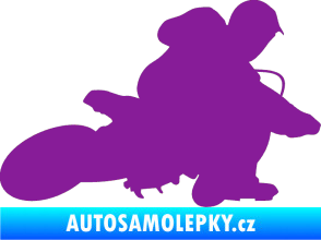 Samolepka Motorka 005 pravá motokros fialová
