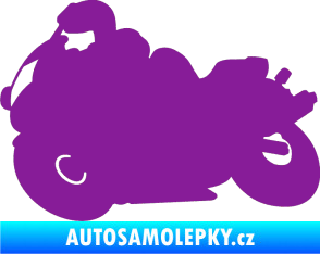 Samolepka Motorka 006 levá silniční motorky fialová