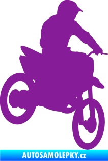 Samolepka Motorka 014 pravá motokros fialová