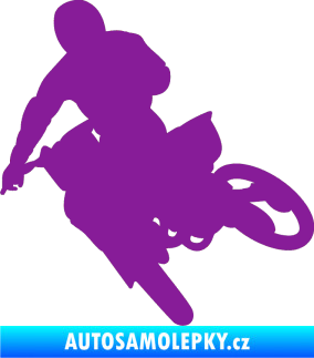 Samolepka Motorka 025 levá motokros fialová