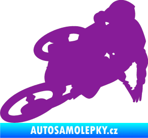 Samolepka Motorka 026 levá motokros freestyle fialová
