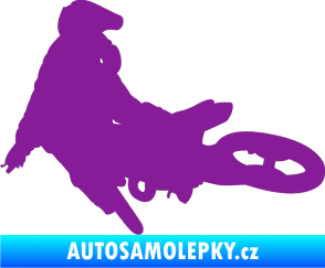 Samolepka Motorka 028 levá motokros fialová