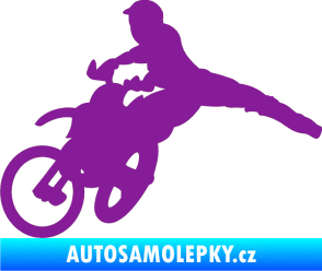 Samolepka Motorka 030 levá motokros fialová