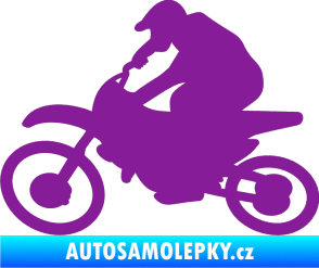 Samolepka Motorka 031 levá motokros fialová