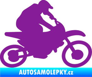 Samolepka Motorka 031 pravá motokros fialová