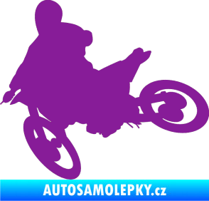 Samolepka Motorka 034 levá motokros fialová