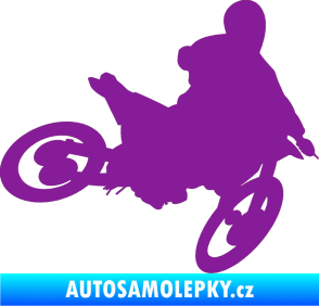 Samolepka Motorka 034 pravá motokros fialová