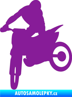 Samolepka Motorka 037 levá motokros fialová