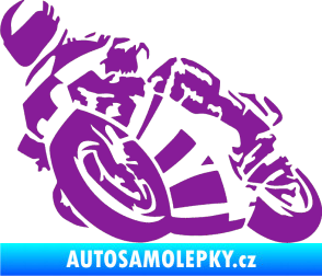 Samolepka Motorka 040 levá road racing fialová