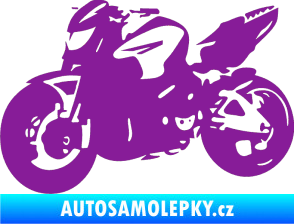 Samolepka Motorka 041 levá road racing fialová