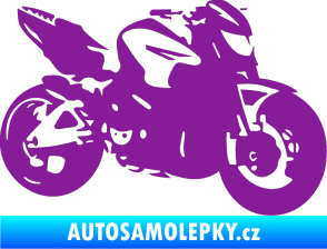 Samolepka Motorka 041 pravá road racing fialová