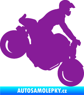 Samolepka Motorka 044 pravá motokros fialová