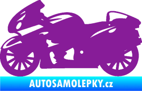 Samolepka Motorka 048 levá silniční fialová