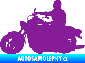 Samolepka Motorka 049 levá fialová