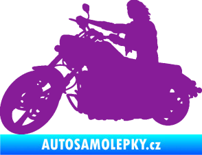 Samolepka Motorka 050 levá fialová