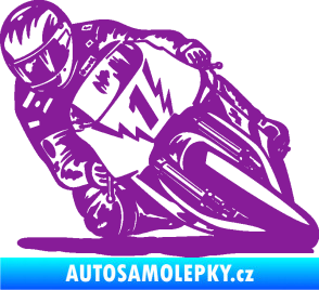 Samolepka Motorka 051 levá fialová