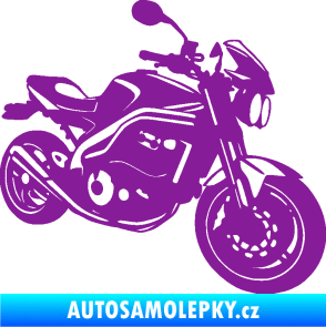 Samolepka Motorka 055 pravá fialová