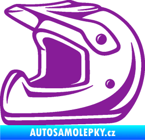 Samolepka Motorkářská helma 002 levá fialová