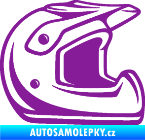 Samolepka Motorkářská helma 002 pravá fialová