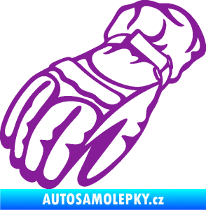 Samolepka Motorkářské rukavice 003 levá fialová
