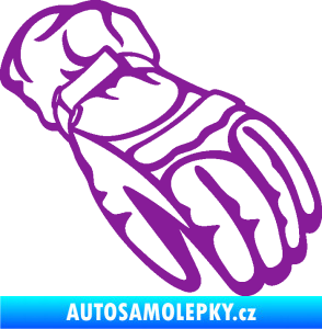Samolepka Motorkářské rukavice 003 pravá fialová