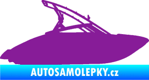 Samolepka Motorový člun 001 pravá fialová