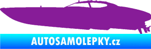 Samolepka Motorový člun 002 levá fialová