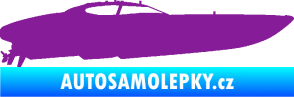 Samolepka Motorový člun 002 pravá fialová