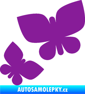 Samolepka Motýlci 001 levá fialová