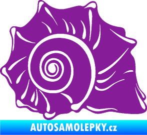 Samolepka Mušle pravá ulita fialová