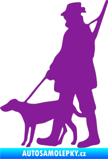 Samolepka Myslivec 002 levá fialová