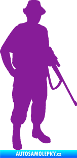 Samolepka Myslivec 004 pravá fialová