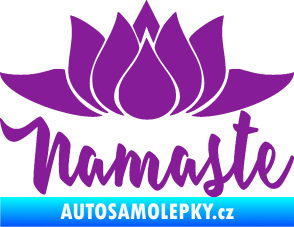 Samolepka Namaste 001 lotosový květ fialová