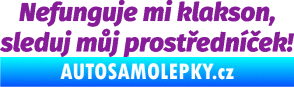 Samolepka Nefunguje mi klakson fialová