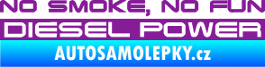 Samolepka No smoke. no fun, diesel power nápis fialová