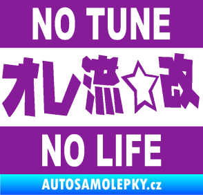 Samolepka No tune no life 002 fialová