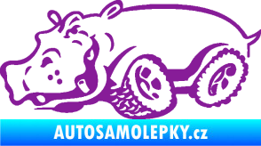 Samolepka Off Road 006 levá hroch fialová
