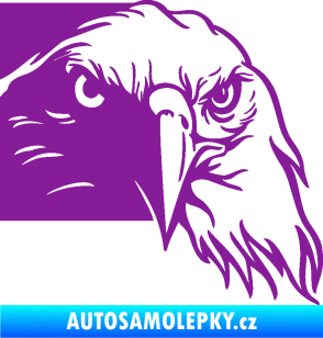Samolepka Orel 010 pravá hlava fialová