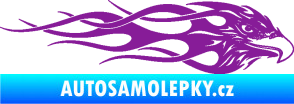 Samolepka Orel 016 pravá v plamenech fialová