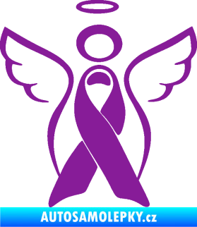 Samolepka Památeční andělíček memory fialová