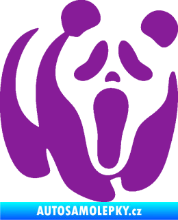 Samolepka Panda 014 pravá maska Vřískot fialová
