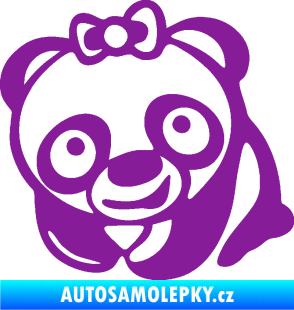 Samolepka Panda baby levá fialová