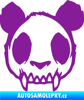 Samolepka Panda zombie  fialová
